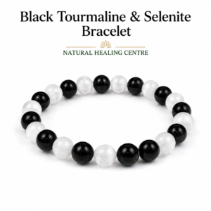 Aura Shield Bracelet (Black Tourmaline + Selenite Bracelet)